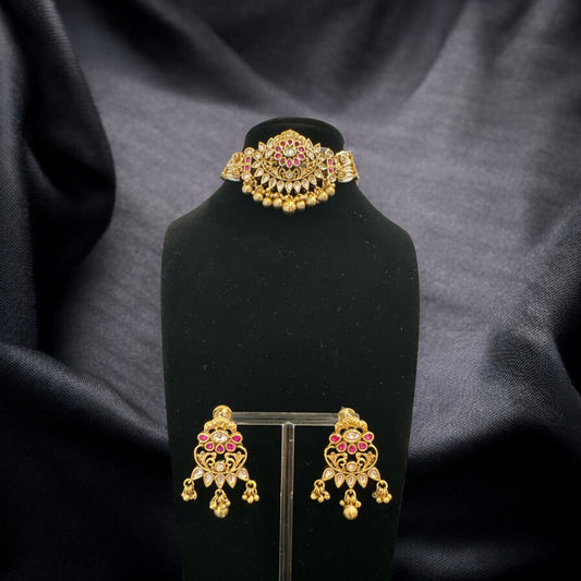 Kundan Choker Set with Beads