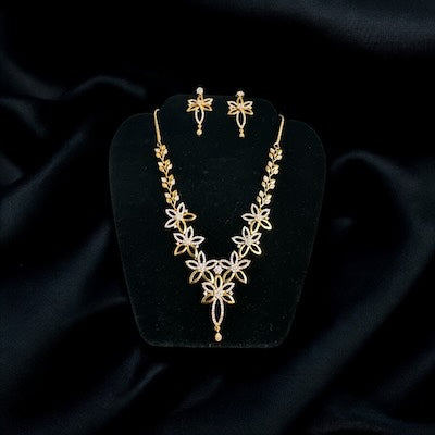 Stylish Necklace Set in Gold Finish