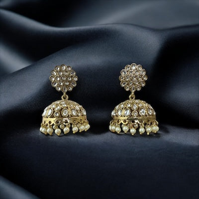 Exquisite Detach Jhumka with Kundan and Pearls