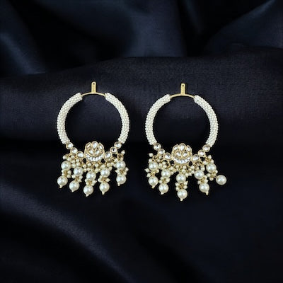 Exquisite Detach Jhumka with Kundan and Pearls